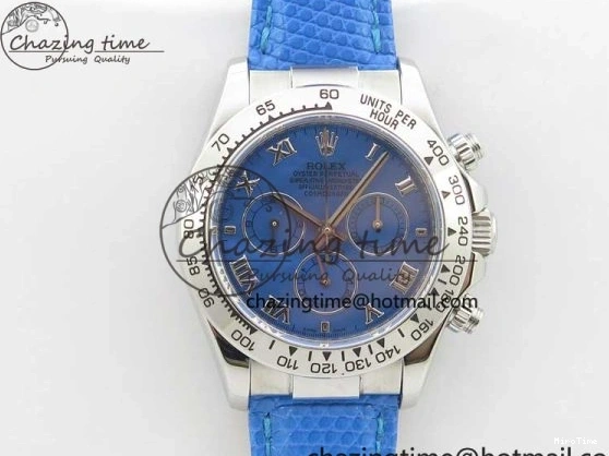 MiroTime 0215 Elegant Daytona 116519 OXF Best Edition Blue Dial on Blue Leather Strap A 3073